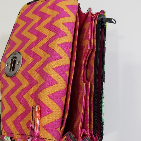 Vera Bradley Women's Floral Wallet - Black and Pink - Picture 4 of 6